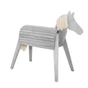 Roba Holzpferd Outdoor, Grau, Holz, 63x123x153 cm, Spielzeug, Holzspielzeug
