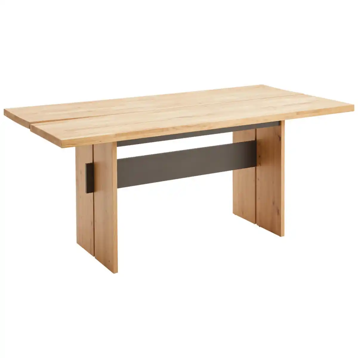 Bild 1 von Hom`in Esstisch, Graphit, Eiche Artisan, Wildeiche, Holz, Holzwerkstoff, Wildeiche, massiv, rechteckig, Wange, 90x76x180 cm, Holzmöbel, Holztische, Esstische Holz