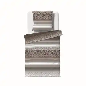 Fleuresse Bettwäsche Aspen, Braun, Textil, Streifen, 135x200 cm, pflegeleicht, angenehm wärmend, bügelleicht, schadstoffgeprüft, weiche und anschmiegsame Oberfläche, Schlaftextilien, Bettwäsche