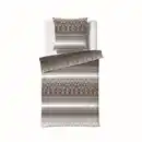 Bild 1 von Fleuresse Bettwäsche Aspen, Braun, Textil, Streifen, 135x200 cm, pflegeleicht, angenehm wärmend, bügelleicht, schadstoffgeprüft, weiche und anschmiegsame Oberfläche, Schlaftextilien, Bettwäsche