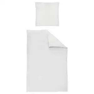 Irisette Bettwäsche, Silber, Textil, Uni, 155x200 cm, Oeko-Tex® Standard 100, Oeko-Tex® Made IN Green, pflegeleicht, hautfreundlich, bügelleicht, 100% feinster Baumwollsatin mit Seiden-Finish, we
