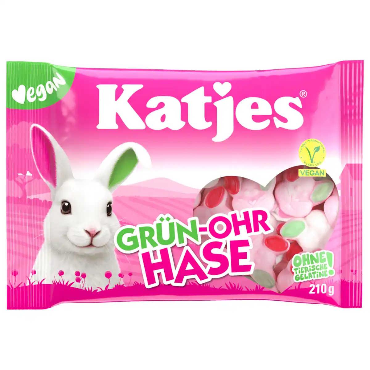 Bild 1 von Katjes Grün-Ohr Hase vegan 210g