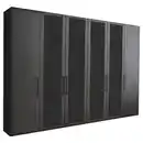 Bild 1 von Novel Drehtürenschrank, Graphit, Holzwerkstoff, 8 Fächer, 300x236x58 cm, Typenauswahl, in verschiedenen Größen erhältlich, Holzdekoren individuell planbar, Schlafzimmer, Kleiderschränke, Dreht