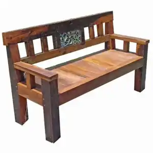 Gartenbank Sumba Teak 3-Sitzer, Dunkelbraun