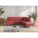 Bild 1 von Sit & More Ecksofa Zora E, Rot, Leder, Echtleder, Nappaleder, 5,5-Sitzer, Ottomane rechts, L-Form, 244x212 cm, Goldenes M, Made in Europe, DGM-Klimapakt, Schlafen auf Sitzhöhe, Rücken echt, Armteil