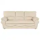 Bild 1 von Livetastic 3-Sitzer-Sofa, Beige, Leder, Echtleder, Rindleder, 205x92x85 cm, Made in EU, Lederauswahl, Rücken echt, Wohnzimmer, Sofas & Couches, Sofas, 3-Sitzer Sofas