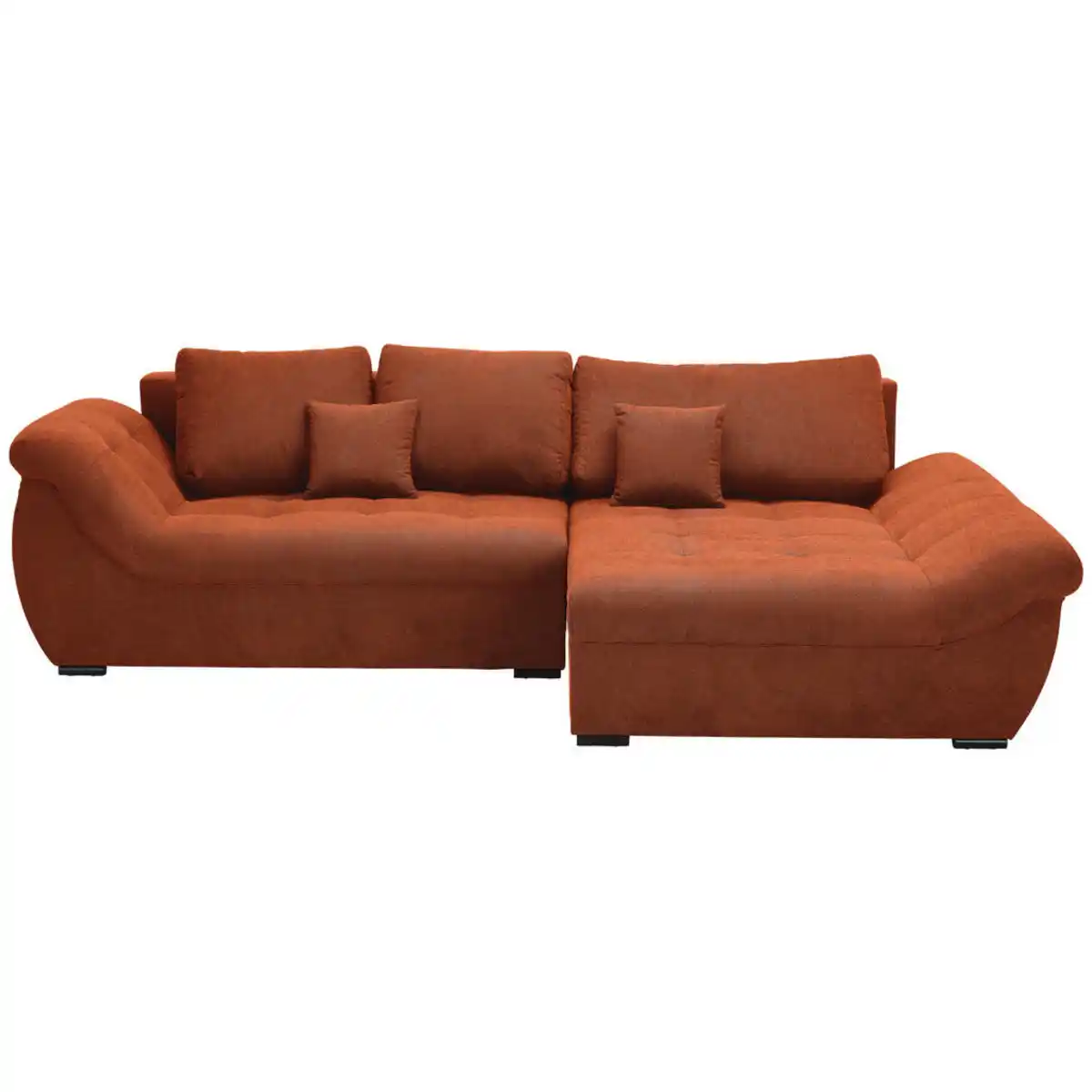 Bild 1 von Xora Ecksofa, Rost, Textil, 3-Sitzer, Füllung: Schaumstoffflocken,Silikon, Schaumstoffflocken,Silikon, Schaumstoffflocken, Ottomane rechts, L-Form, 278x175 cm, Made in EU, Wohnzimmer, Sofas & Couche