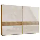 Bild 1 von Dieter Knoll Schwebetürenschrank, Eiche, Champagner, Holzwerkstoff, Eiche, teilmassiv, 6 Fächer, 250x217x67 cm, Beimöbel erhältlich, in verschiedenen Größen individuell planbar, Schlafzimmer, K