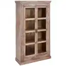 Bild 1 von Livetastic Vitrine, Weiß, Metall, Mangoholz, Holz, 6 Fächer, 110x190x45 cm, Holzmöbel, Holzschränke, Vitrinen Holz, Vitrinenschränke Holz