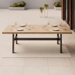 Gartentisch Selma Schwarz/Akaziefarben, Schwarz, Akaziefarben