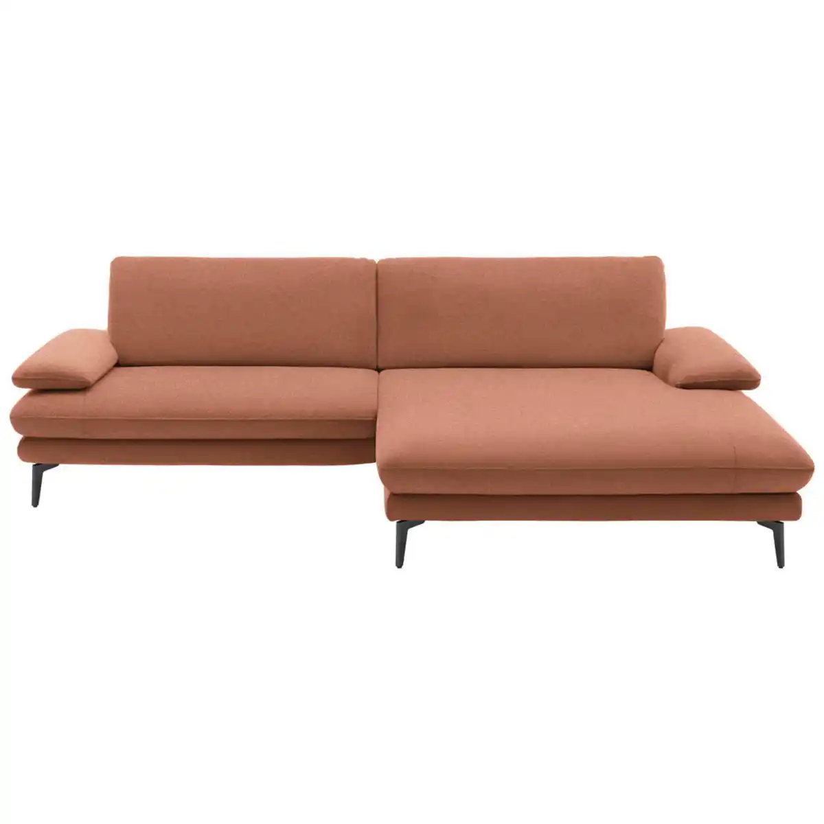 Bild 1 von Dieter Knoll Ecksofa, Orange, Textil, Ottomane rechts, L-Form, 284x184 cm, Fußauswahl, Stoffauswahl, Sitzqualitäten, seitenverkehrt erhältlich, Hocker Rücken echt, individuell planbar, Wohnzimmer