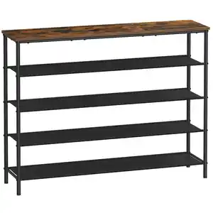 Regal Dunkelbraun/ Schwarz ca. 120x88,5x29 cm, Schwarz, Dunkelbraun