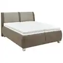 Bild 1 von Beldomo - Sleep Polsterbett, Braun, Dunkelbraun, Graubraun, Textil, H4, Höhe ca. 24 cm, 180x200 cm, Goldenes M, Made in EU, Härtegradauswahl, Bezug abnehmbar/waschbar, optimale Belüftung, für ver