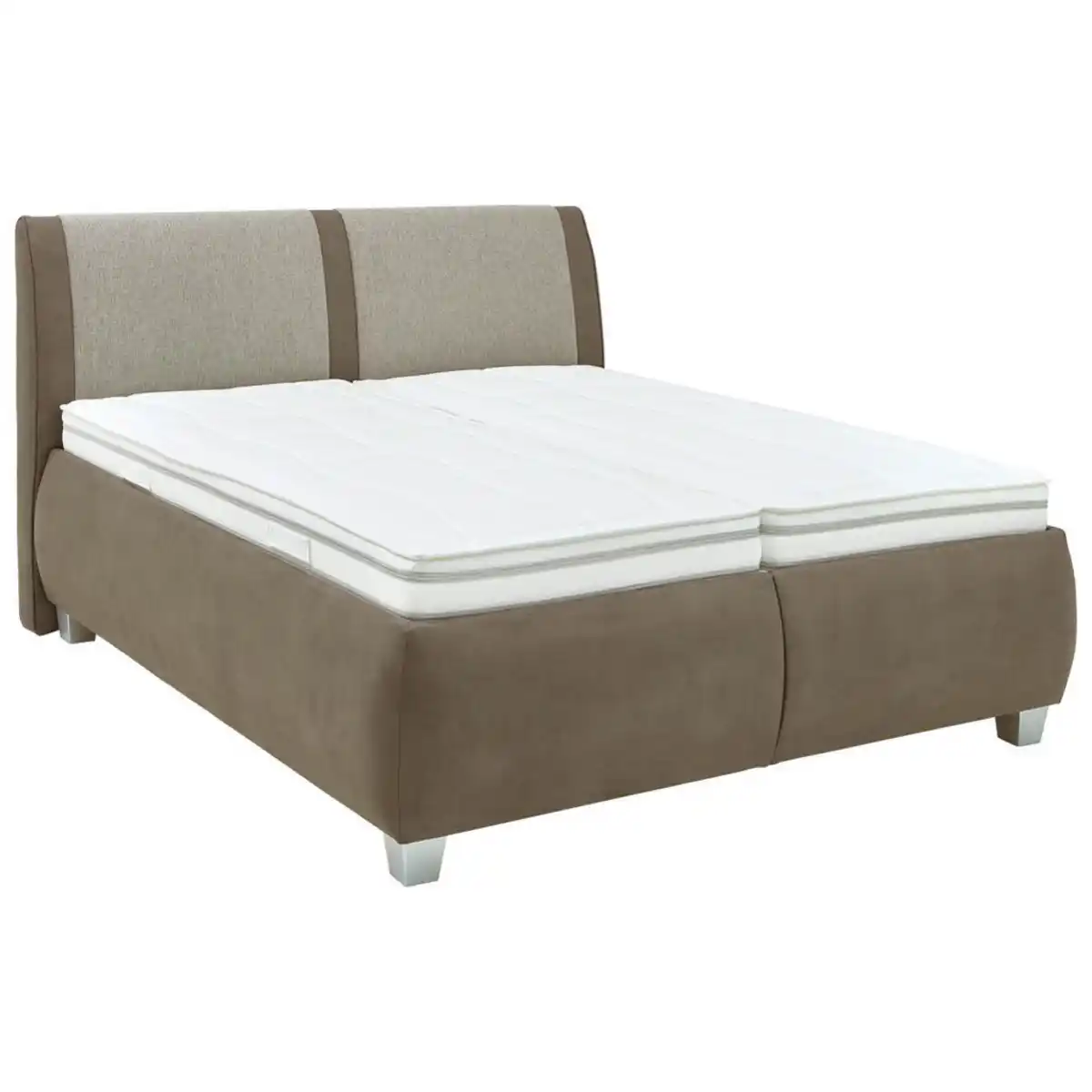 Bild 1 von Beldomo - Sleep Polsterbett, Braun, Dunkelbraun, Graubraun, Textil, H4, Höhe ca. 24 cm, 180x200 cm, Goldenes M, Made in EU, Härtegradauswahl, Bezug abnehmbar/waschbar, optimale Belüftung, für ver