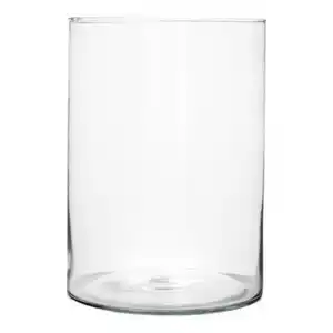 Vase, Transparent, Glas, rund, 25x35 cm, Reach, zum Stellen, auch für frische Blumen geeignet, Dekoration, Vasen, Glasvasen