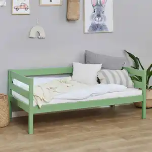Mid.you Kinder-/Juniorbett, Grün, Holz, Kiefer, massiv,vollmassiv, 70x160 cm, für Rollrost geeignet, Kinder- & Jugendzimmer, Kindermöbel, Kinderbetten