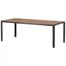 Bild 1 von Gardenson Gartentisch, Natur, Schwarz, Holz, Metall, rechteckig, eckig, 90x74x205 cm, wetterbeständig, Gartenmöbel, Gartentische, Gartentische