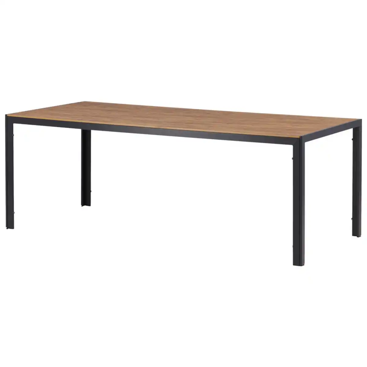 Bild 1 von Gardenson Gartentisch, Natur, Schwarz, Holz, Metall, rechteckig, eckig, 90x74x205 cm, wetterbeständig, Gartenmöbel, Gartentische, Gartentische
