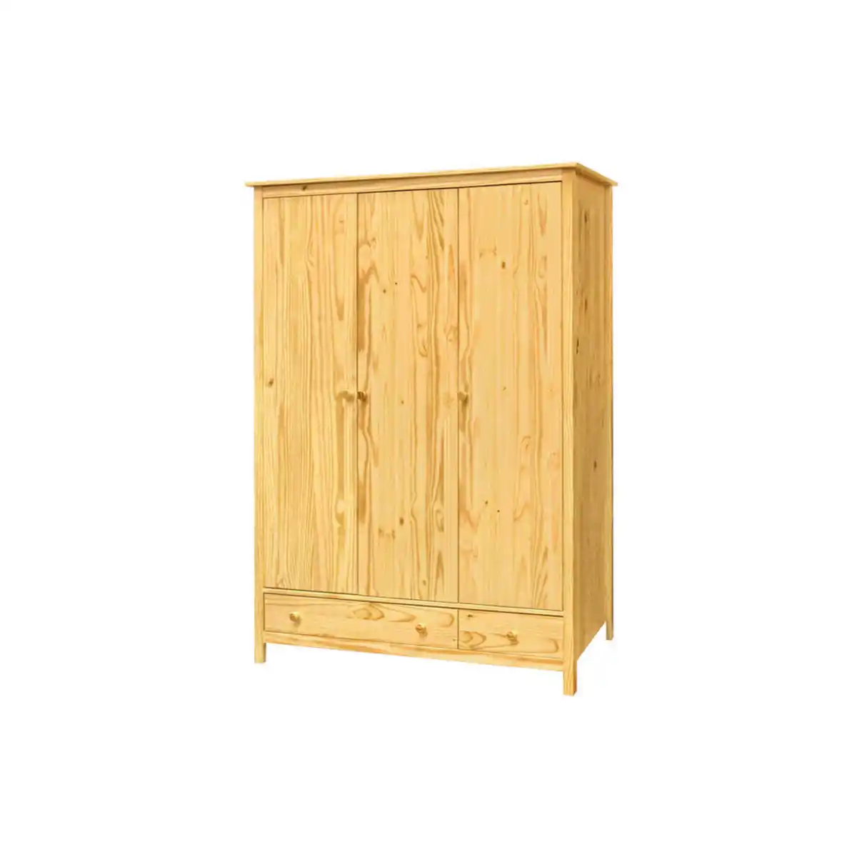 Bild 1 von Livetastic Kleiderschrank, Natur, Holz, Kiefer, massiv, 4 Fächer, 2 Schublade(n) Schubladen, 144x190x58 cm, Schlafzimmer, Kleiderschränke, Drehtürenschränke