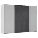 Bild 1 von Novel Schwebetürenschrank, Schwarz, Seidengrau, Holzwerkstoff, 8 Fächer, 316x223x68 cm, Blauer Engel, Goldenes M, BQ - Bündnis für Qualität, Made in Germany, Typenauswahl,  umfangreiches Zubehö