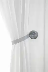 Dekoclip Perlmutt Hellgrau, 2-teilig, Hellgrau