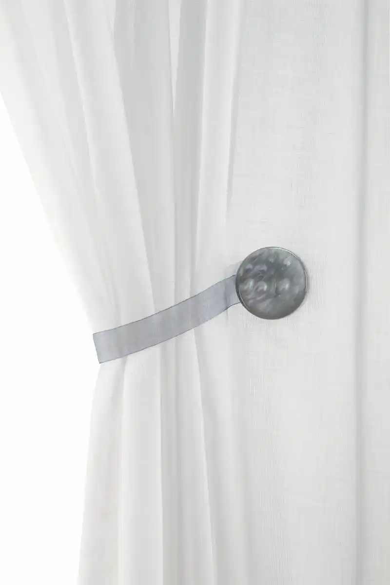 Bild 1 von Dekoclip Perlmutt Hellgrau, 2-teilig, Hellgrau