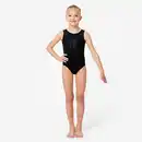 Bild 1 von DOMYOS Gymnastikanzug Turnanzug Mädchen Ärmellos - 540 schwarz mit blauen Pailletten