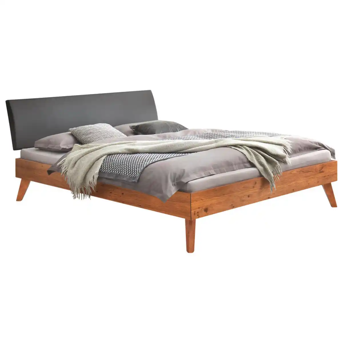 Bild 1 von Hasena Bett, Wildeiche, Holz, Wildeiche, massiv, 160x200 cm, Über- und Sondergrößen erhältlich, in verschiedenen Holzarten Größen erhältlich, Schlafzimmer, Betten, Doppelbetten