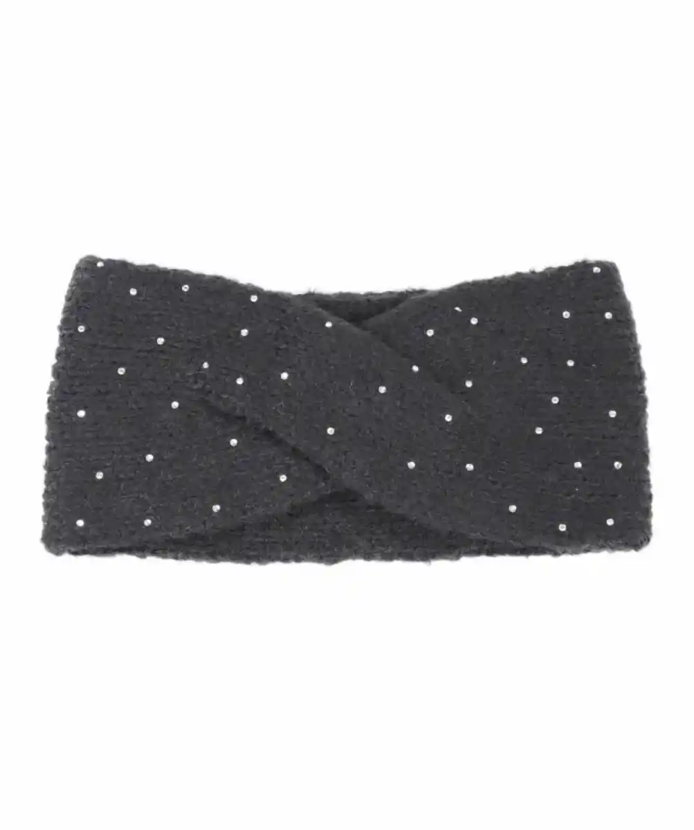 Bild 1 von Strick-Stirnband Strass, schwarz
