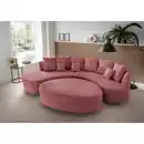 Bild 1 von Livetastic Wohnlandschaft, Koralle, Textil, 4-Sitzer, Füllung: Schaumstoff, Ottomane links, organische Form, 300x160 cm, Made in EU, seitenverkehrt erhältlich, Rücken echt, Wohnzimmer, Sofas & Cou