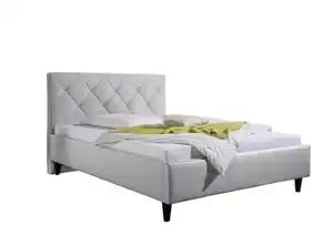 Polsterbett Aiken Hellgrau ca. 140x200 cm, Hellgrau