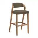 Bild 1 von Voglauer Barhocker, Schlamm, Wildeiche, Holz, Leder, Echtleder, Rindleder, Wildeiche, massiv, konisch, 52x103x52 cm, Goldenes M, Made in Austria, Lederauswahl, Esszimmer, Barmöbel, Barhocker