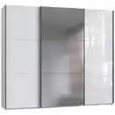 Bild 1 von Stylife Schwebetürenschrank, Weiß, Metall, 3 Fächer, 250x216x65 cm, BQ - Bündnis für Qualität, Made in Germany, DIN EN ISO 9001, Typenauswahl, in verschiedenen Größen erhältlich, Holzdekoren