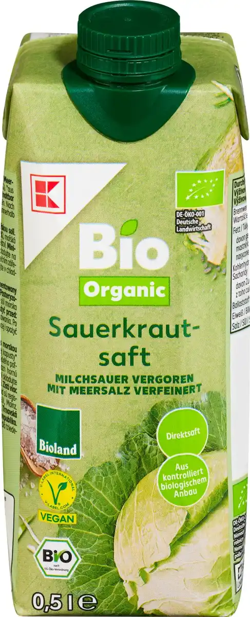 Bild 1 von K-BIO Bioland Sauerkrautsaft, 500-ml-Packg.