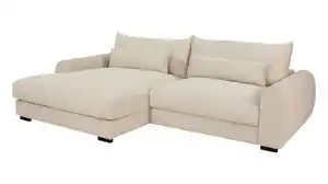 Ecksofa creme Cord 265 x 180 cm OT links - MARK