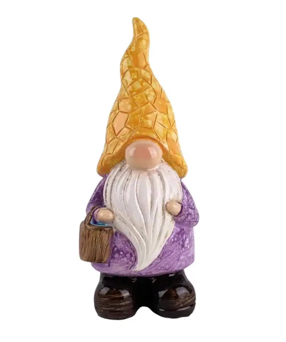 Bild 1 von Gartenfigur glänzender Wichtel, gelb