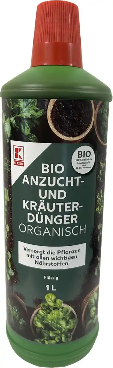 Bild 1 von K-CLASSIC Bio-Anzucht-/Kräuterdünger, 1-l-Flasche