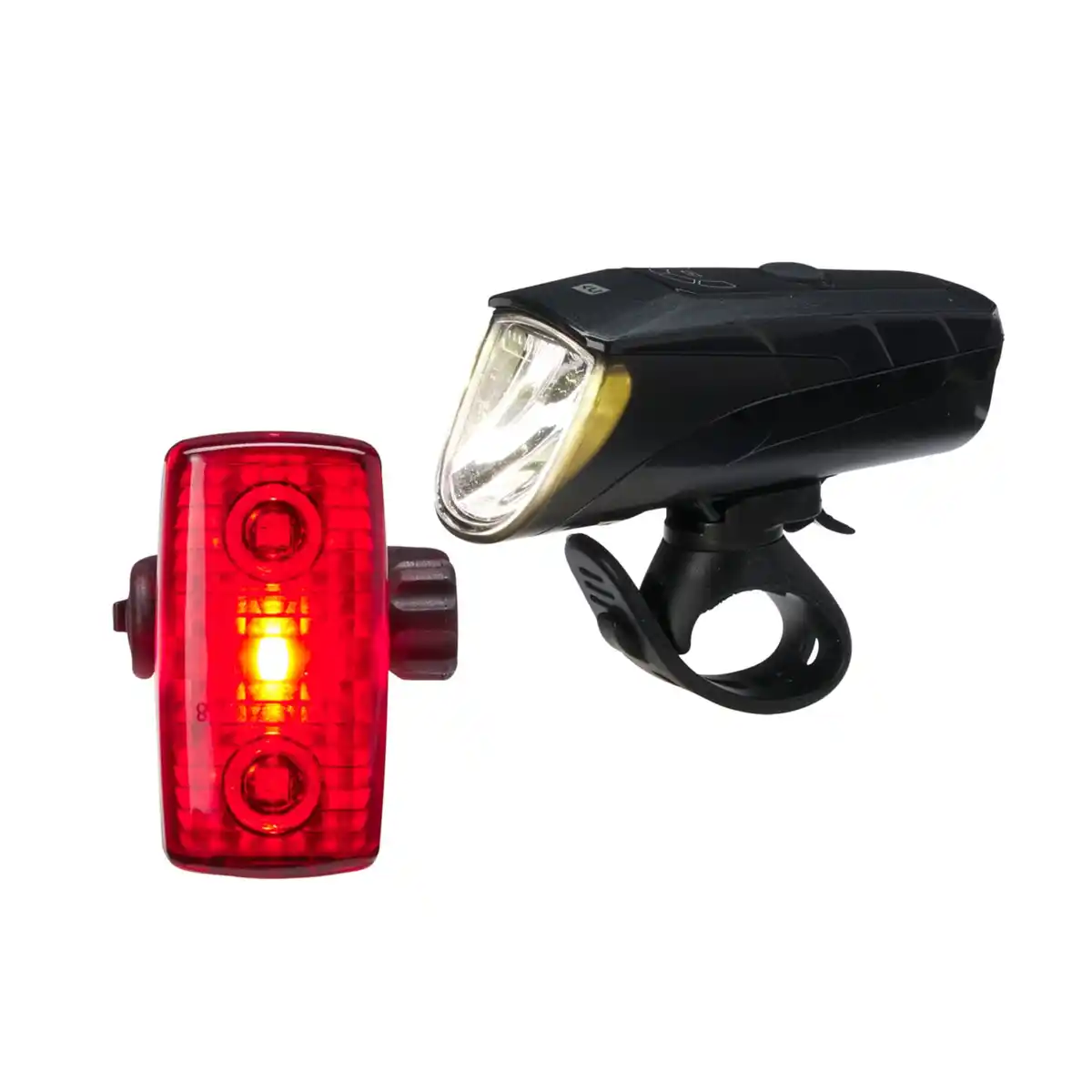 Bild 1 von NEWCENTIAL® LED-Fahrradleuchten-Set mit Notbremslichtfunktion, 2-teilig