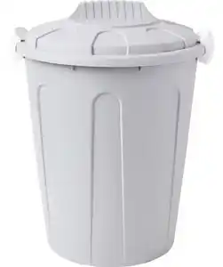 Tonne mit Deckel, hellgrau