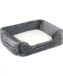 Flauschiges Heimtierbett, hellgrau