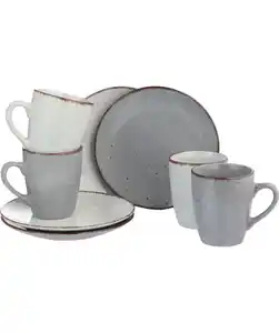 Frühstücksset "Natur Look", grau