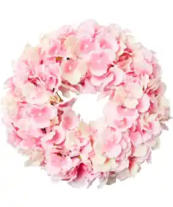 Kranz aus künstlichen Hortensien, pink