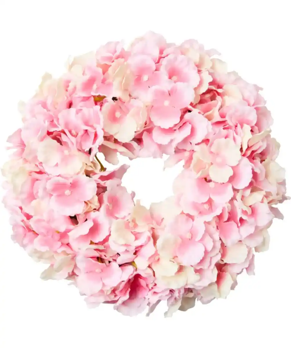 Bild 1 von Kranz aus künstlichen Hortensien, pink