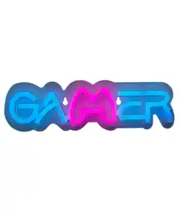 LED-Neon-Schriftzug Gaming, bunt