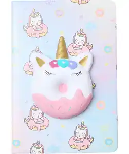 Notizbuch mit Squishy, weiß/rosa