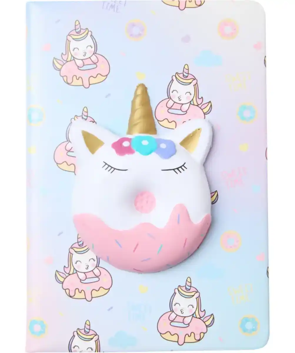 Bild 1 von Notizbuch mit Squishy, weiß/rosa