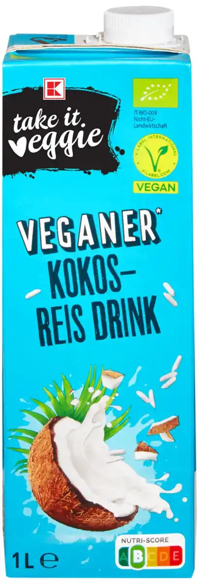 Bild 1 von K-TAKE IT VEGGIE Bio-Kokos-Reis-Drink, 1-l-Packg.