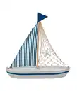 Bild 1 von Maritimes Deko-Boot, blau/weiß