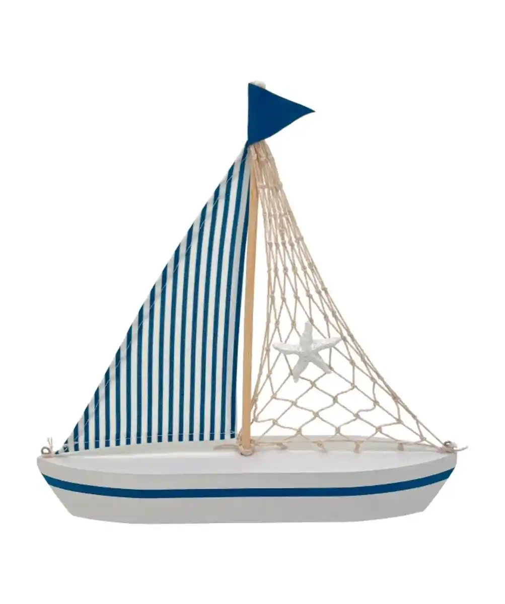 Bild 1 von Maritimes Deko-Boot, blau/weiß