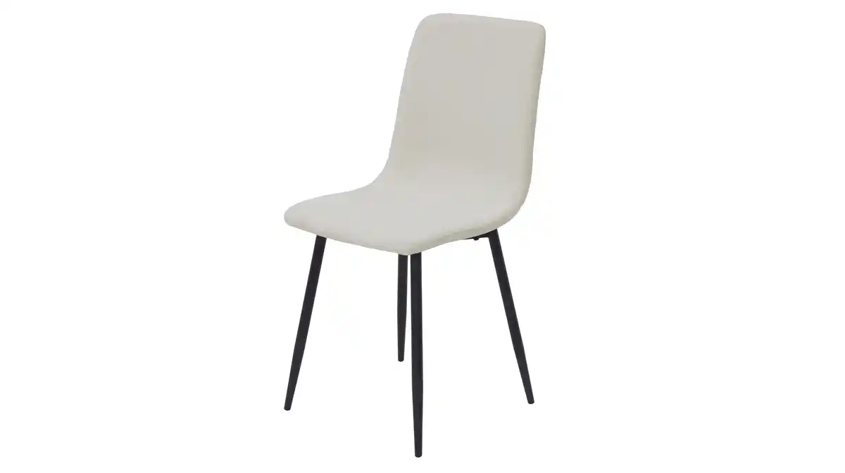 Bild 1 von Polsterstuhl beige Microfaser Cordoptik Metallgestell - LEIPZIG